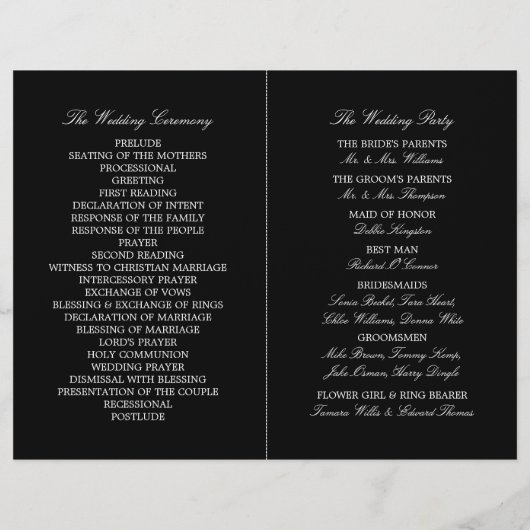 食べ飲み飲み結婚式 プログラム結婚した (裏面)