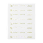 食べ飲み飲み金ゴールド結婚した ラップアラウンドラベル (シート)