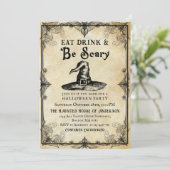 食べ飲み&怖い大人ハローウィンパーティゴシック 招待状 (スタンド正面)