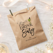 「食べ飲み、怖がる」ハローウィンパーティ フェイバーバッグ (クリップ留めされた状態)