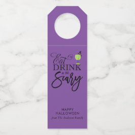 「食べ飲み、怖がる」ハローウィンパーティ ボトルネックタグ