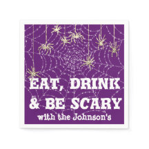 食べ飲む怖いスパイダーハロウィンパープルくもの巣金ゴールド