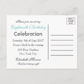 食べ飲む18誕生日招待状 インビテーションポストカード (裏面)