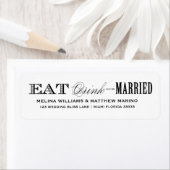 食べ飲む |の結婚住所 シール (インサイチュ)