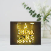 ,食べ飲む,歌う,ポストカードの位置を繰り返す ポストカード (スタンド正面)