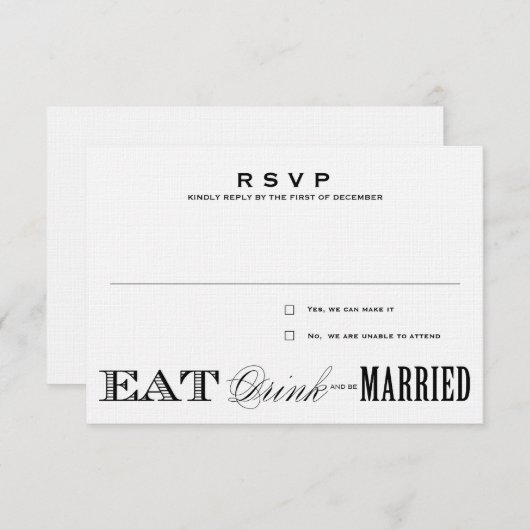 食べ飲む | RSVP 3.5 x 5 (正面/裏面)