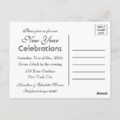 食べ飲め新年の招待状 ポストカード (裏面)