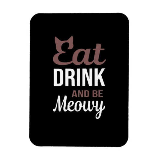 食べ飲んでミャウに酔う クリエイティブスタイル マグネット (縦)