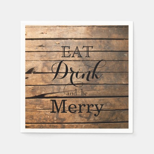 食べ飲んでメリー スタンダードカクテルナプキン (正面)