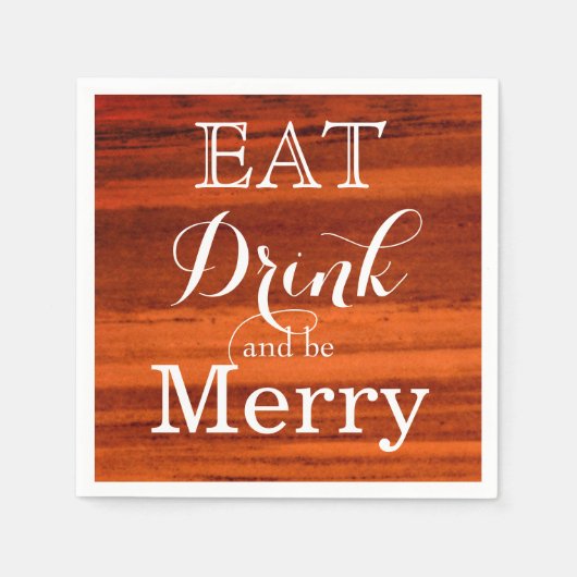 食べ飲んでメリー スタンダードカクテルナプキン (正面)