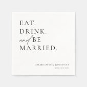 食べ飲んでリハ結婚したーサルディナ結婚ー スタンダードカクテルナプキン (正面)