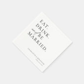 食べ飲んでリハ結婚したーサルディナ結婚ー スタンダードカクテルナプキン (角)