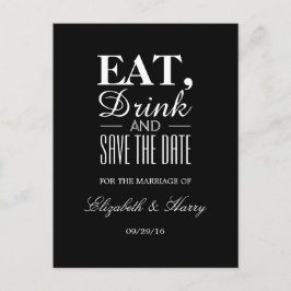 食べ飲んで保存す結婚る 案内ポストカード