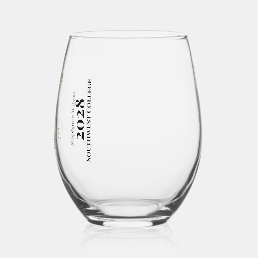 食べ飲んで卒業する ステムなしワイングラス (左)