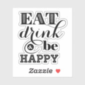 食べ飲んで幸せになる シール (シート)