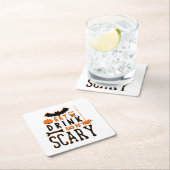 食べ飲んで怖いハロウィーン スクエアペーパーコースター (インサイチュ)