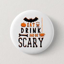 食べ飲んで怖いハロウィーン 缶バッジ