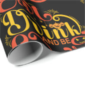 食べ飲んで怖い文字デザイン柄 ラッピングペーパー (ロールコーナー)