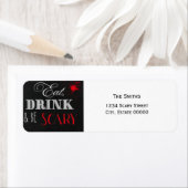 食べ飲んで怖い赤いハロウィーンラベル ラベル (インサイチュ)