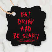 食べ飲んで怖い赤い血のハロウィンカスタムー フェイバータグ (正面)
