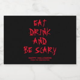 食べ飲んで怖い赤い血のハロウィンカスタムー フードラベル