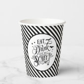 食べ飲んで怖い黒いのハストライプルウィン 紙コップ (裏面)