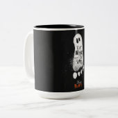 食べ飲んで怖い ツートーンマグカップ (正面左)