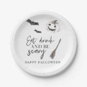 食べ飲んで怖い |ハッピーハローウィン ペーパープレート (正面)