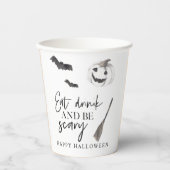 食べ飲んで怖い |ハッピーハローウィン 紙コップ (正面)