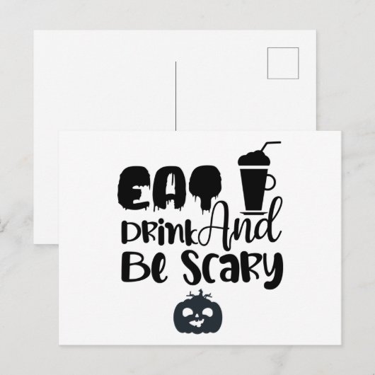 食べ飲んで怖い ポストカード (正面/裏面)