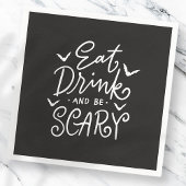 食べ飲んで怖い |面白いハロウィーンパーティー スタンダードカクテルナプキン