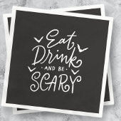 食べ飲んで怖い |面白いハロウィーンパーティー スタンダードカクテルナプキン