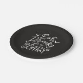 食べ飲んで怖い |面白いハロウィーンパーティー ペーパープレート (アングル)