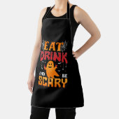 食べ飲んで怖クラシックいTシャツ エプロン (インサイチュ)