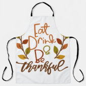食べ飲んで感謝する エプロン (正面)
