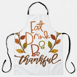 食べ飲んで感謝する エプロン