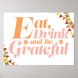 食べ飲んで感謝する ポスター