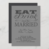 食べ飲んで結婚したいる 招待状 (正面/裏面)