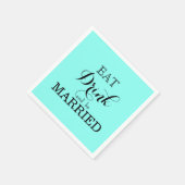 食べ飲んで結婚した スタンダードカクテルナプキン (角)