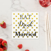 食べ飲んで結婚した |水玉模様パターン スタンダードカクテルナプキン (インサイチュ)