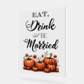 食べ飲んで食べ結婚したる結婚 アクリルサイン (傾斜)