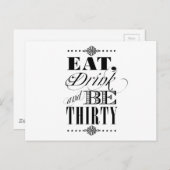 食べ飲んで30歳 ポストカード (正面/裏面)
