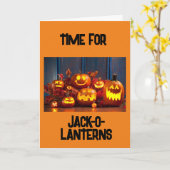 食べ飲んで「怖い」このハロウィーン カード (黄色い花)