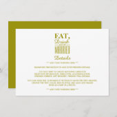 食べ飲結婚したみ飲み金ゴールドの結婚詳細 エンクロージャーカード (正面/裏面)