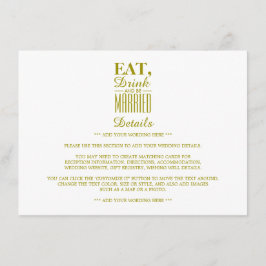 食べ飲結婚したみ飲み金ゴールドの結婚詳細 エンクロージャーカード