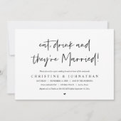 食べ髪の結婚筋 招待状 (正面)