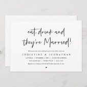 食べ髪の結婚筋 招待状 (正面/裏面)