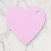 「食べ1」ティーパーティーピンクハートパーソナライズされた フェイバータグ (裏面)