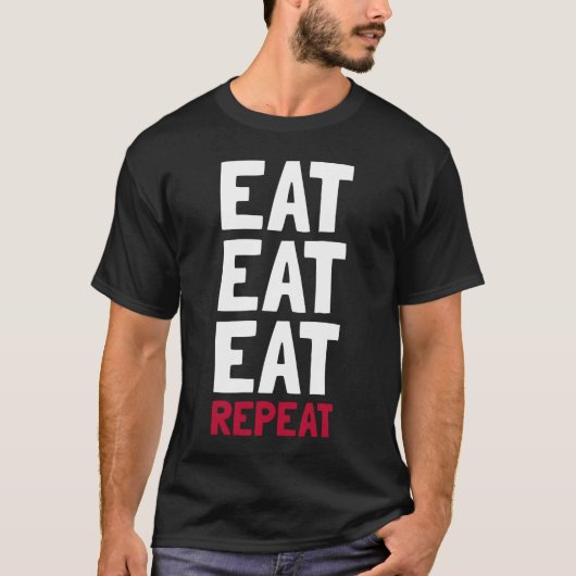 食べ,,，を繰り食べ返す Tシャツ (正面)