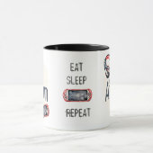 食べ、スリープ、ゲーム、繰り返し。マグ マグカップ (中央)